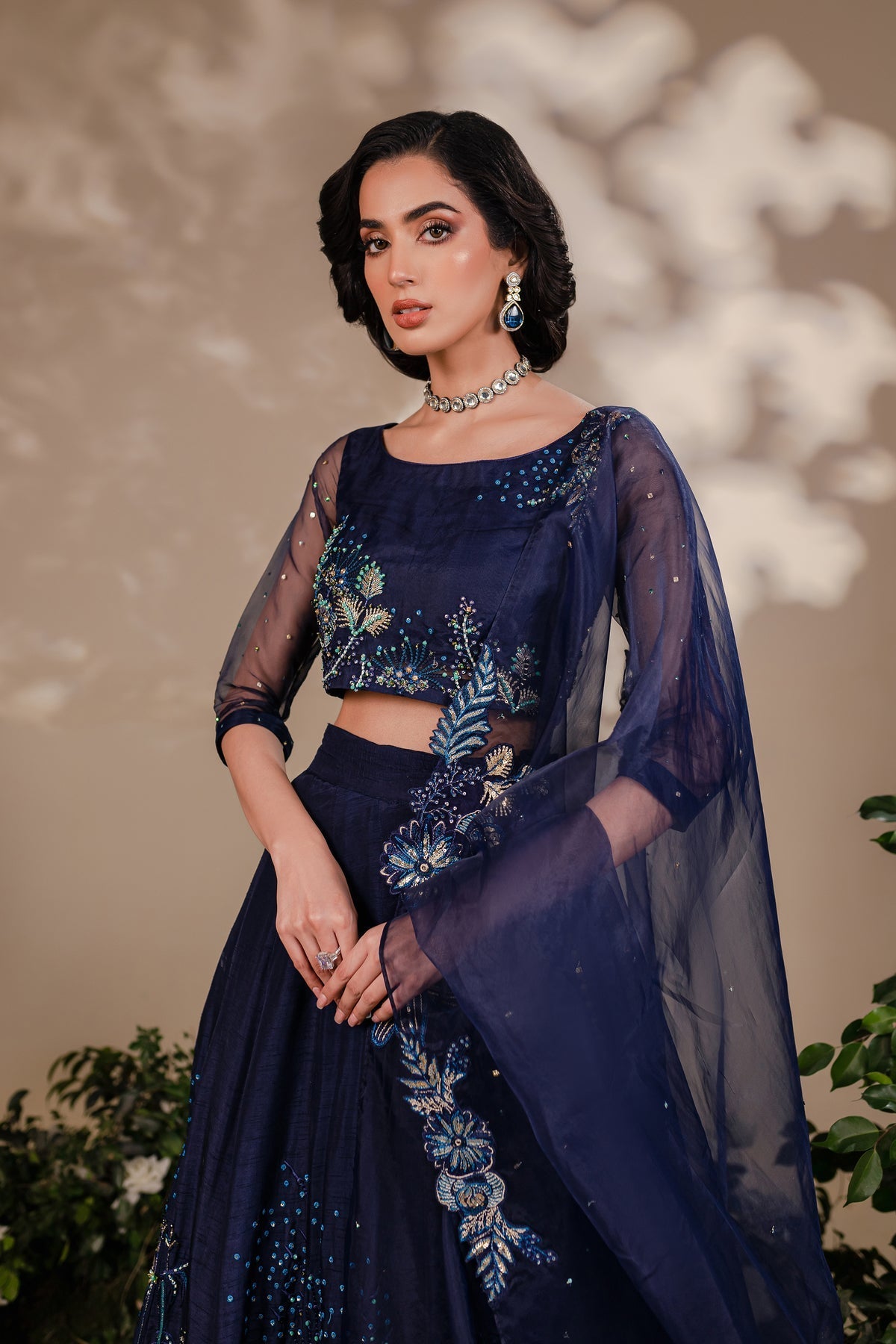 Twilight Blue - Lehnga