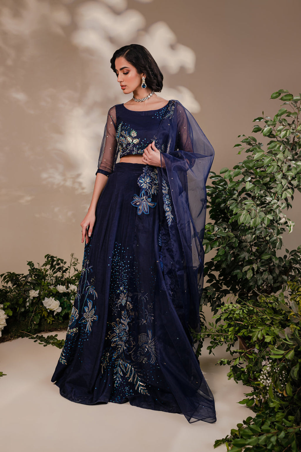 Twilight Blue - Lehnga