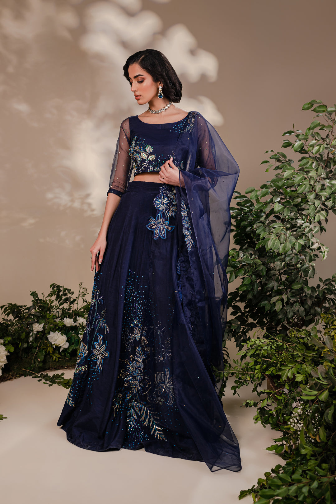 Twilight Blue - Lehnga