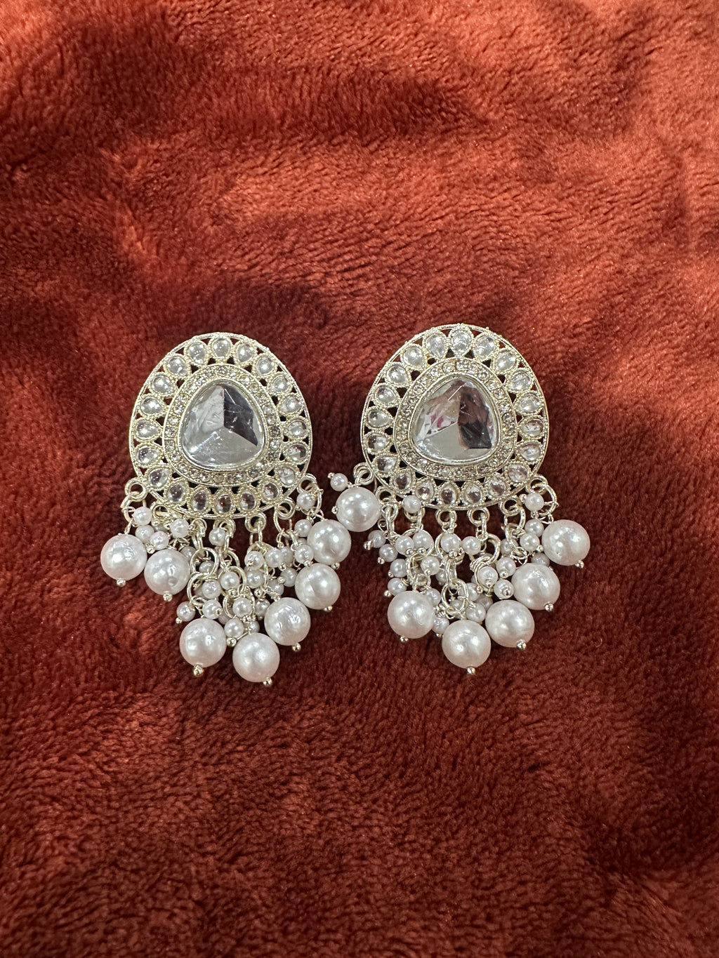 Pearl Kundan Earings