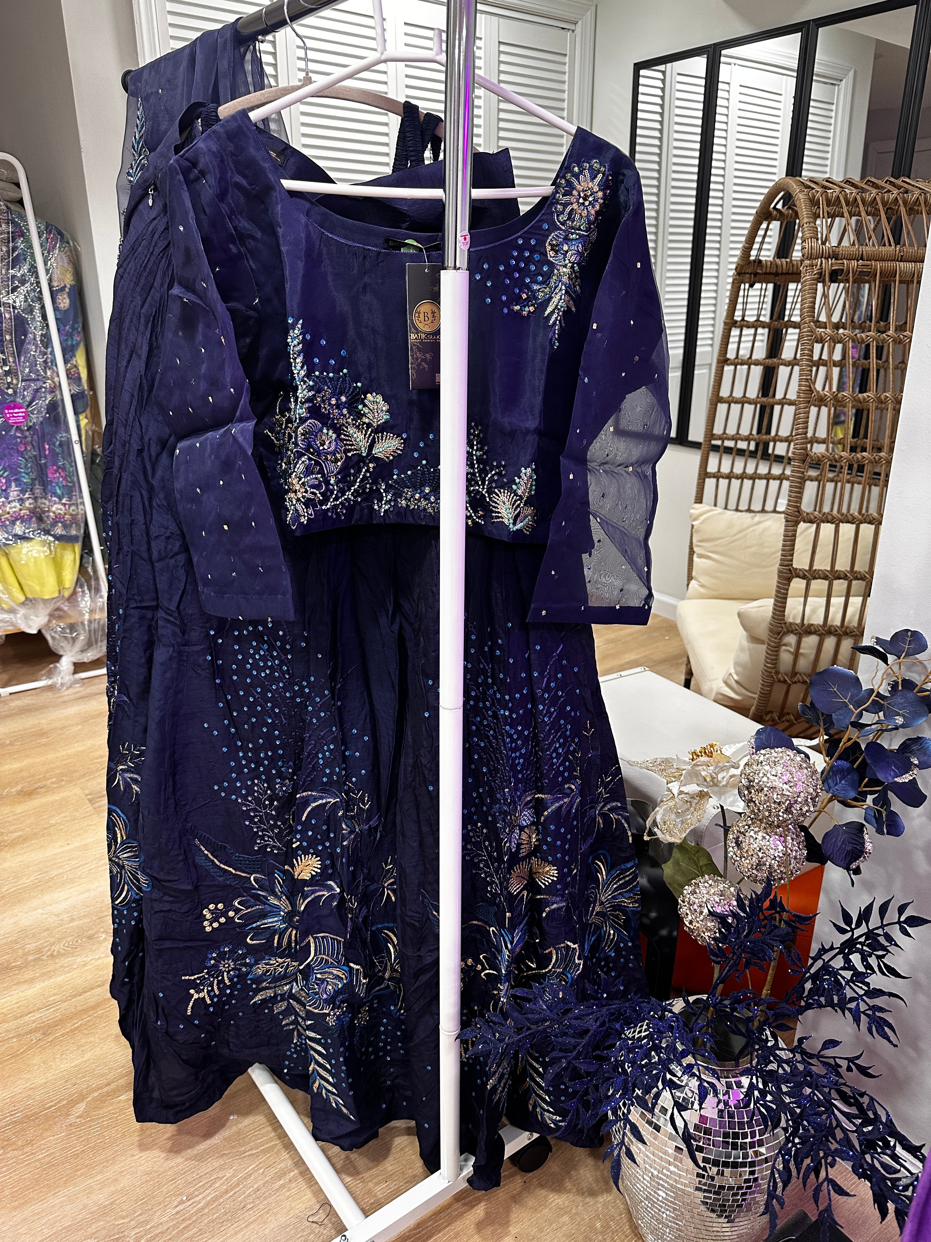 Twilight Blue - Lehnga