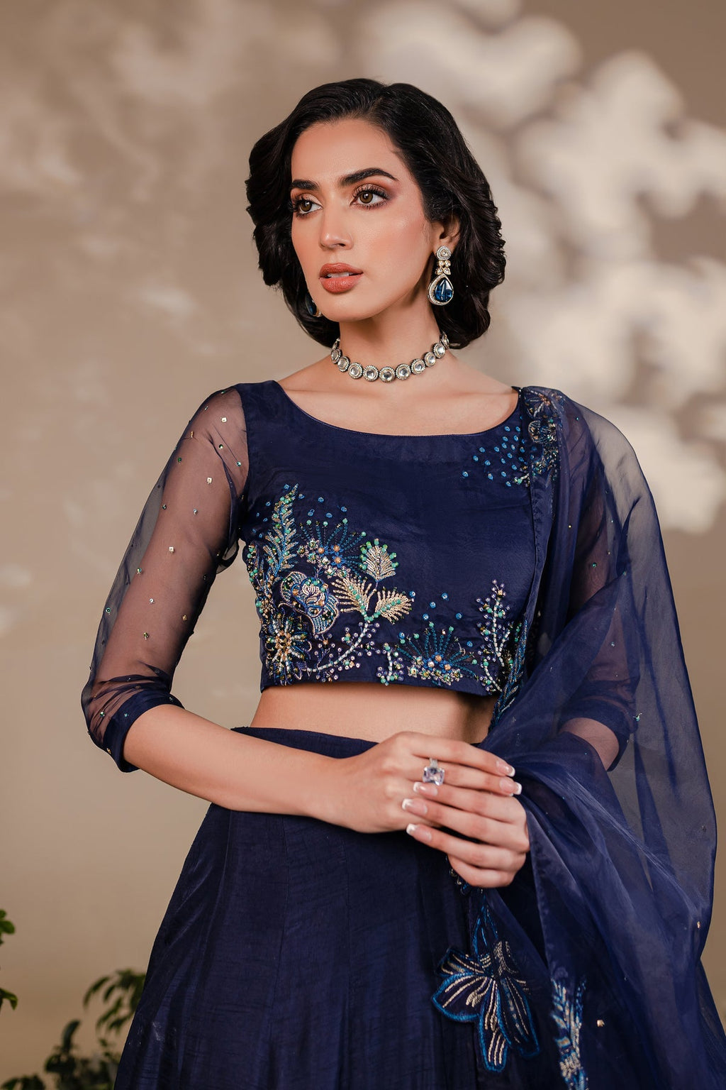Twilight Blue - Lehnga