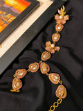 Salmon Pink Bracelet with Ring